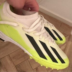 Adidas X Crazy-Fast.3 TF Cleats Turf Soccer Shoe White Green  Size 4.5 US